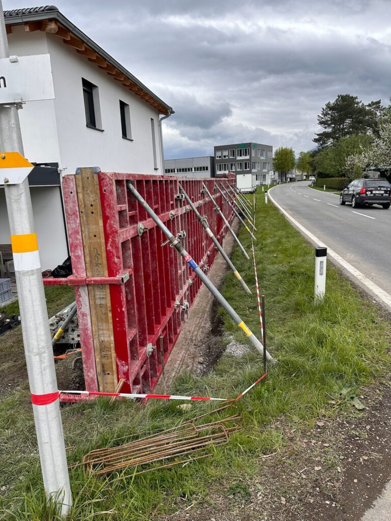 schalung für gartenmauer