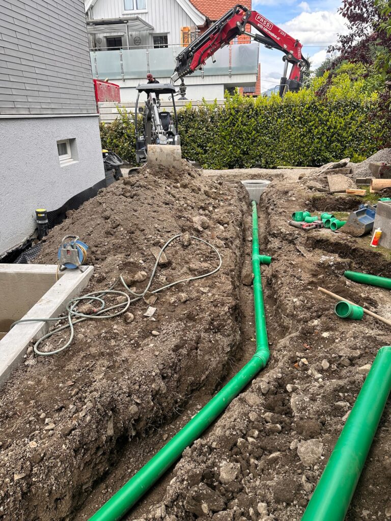 abwasser leitung mit kanal
